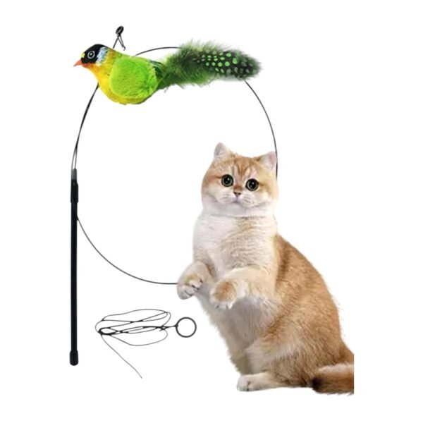 لعبة طائر تصدر صوت للقطط بحساس حركة – لعبة تفاعلية على شكل طائر للقطط المنزلية