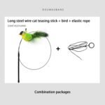 ⁦لعبة طائر تصدر صوت للقطط بحساس حركة – لعبة تفاعلية على شكل طائر للقطط المنزلية⁩ - الصورة ⁦8⁩