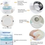 ⁦وعاء طعام للقطط والحيوانات الأليفة مع موزع مياه تلقائي وتنظيف ذاتي عبر فلتر⁩ - الصورة ⁦2⁩